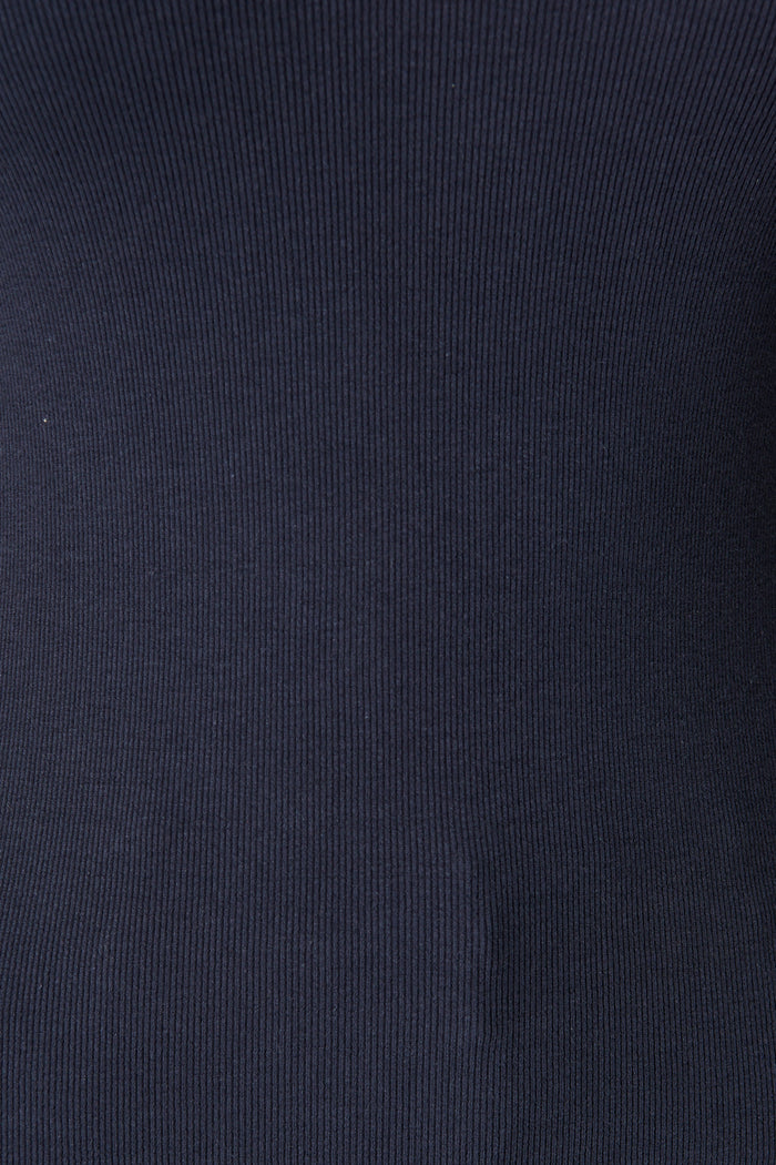 Tied With Love Knit Top with Bow in Navy fabric