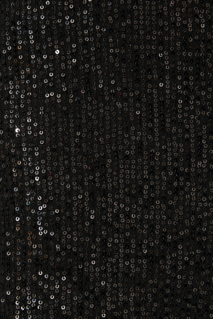 Divine Glamour Reversible Dress in Black Sequin fabric