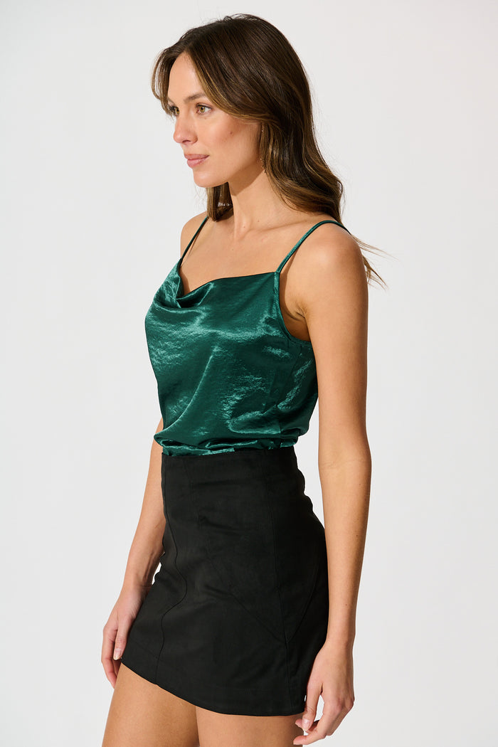 Arya Skirt in Black Suedette side