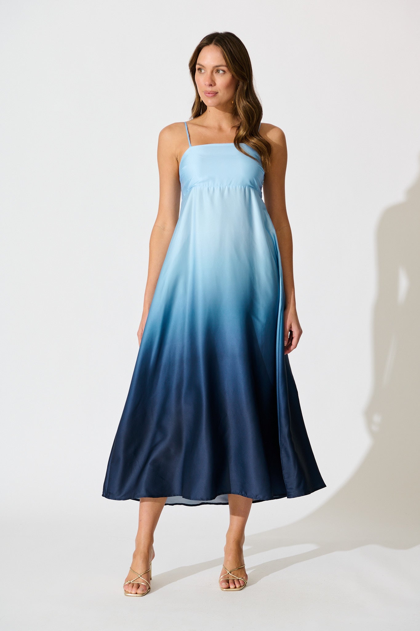 princess polly baby blue dress Buy Silver Satin, Chiffon Embroidery Ocean Blue Ombre Maxi Dress With Belt  For Women by Kelaayah Online at Aza Fashions