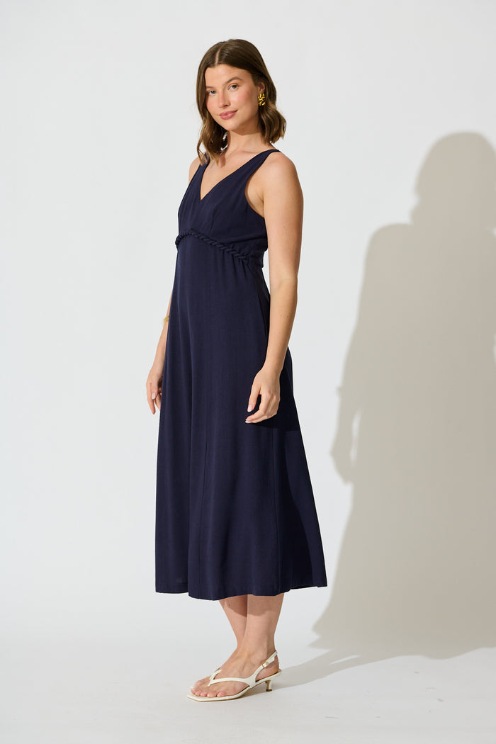 Jordie Midi Dress in Navy | St Frock Jordie Midi Dress in Navy | St Frock