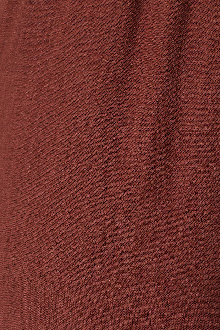 Natural Form Pant in Chocolate Cotton Linen fabric