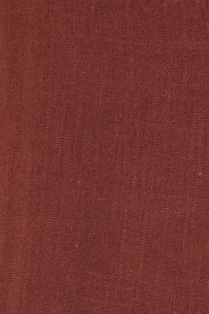 Soft Structure Top In Chocolate Linen fabric