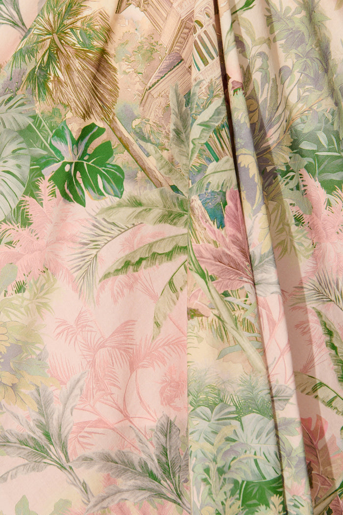 The Eden Palm Dress in Multi Palm Tree Print fabric