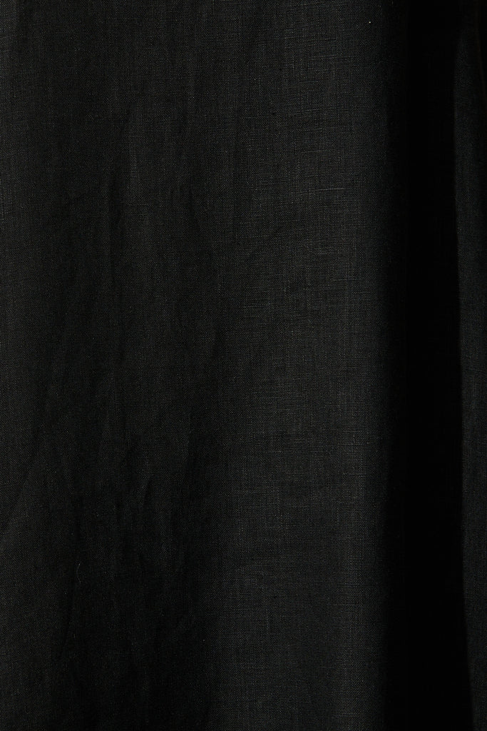 PRE ORDER Island Dreamer Dress in Black Linen fabric