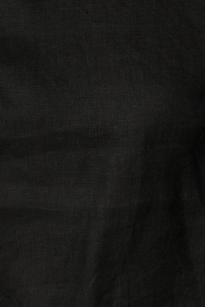Island Soul Top in Black Linen fabric