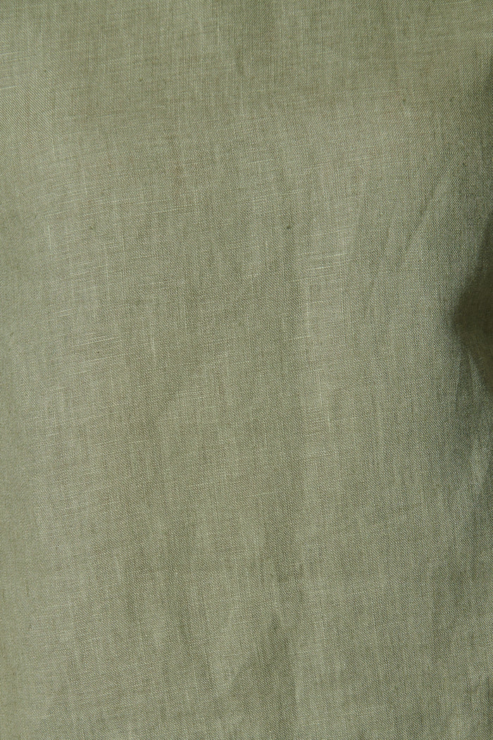 Island Soul Top in Khaki Linen fabric