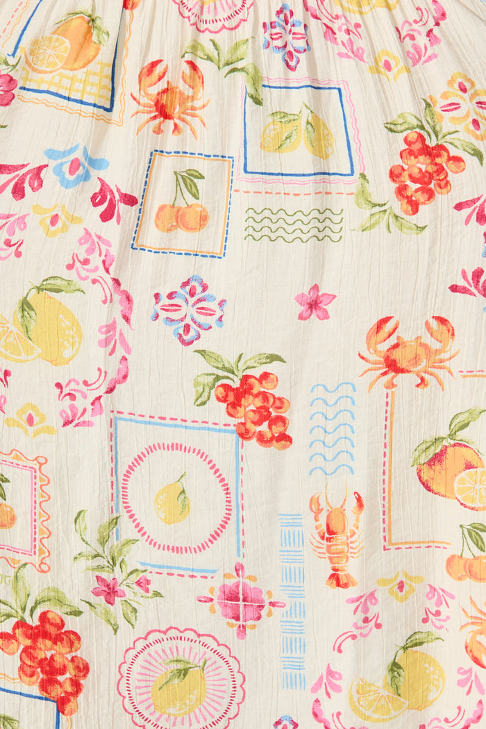 Kianna Sundress in Multi Floral with Lemon Print fabric