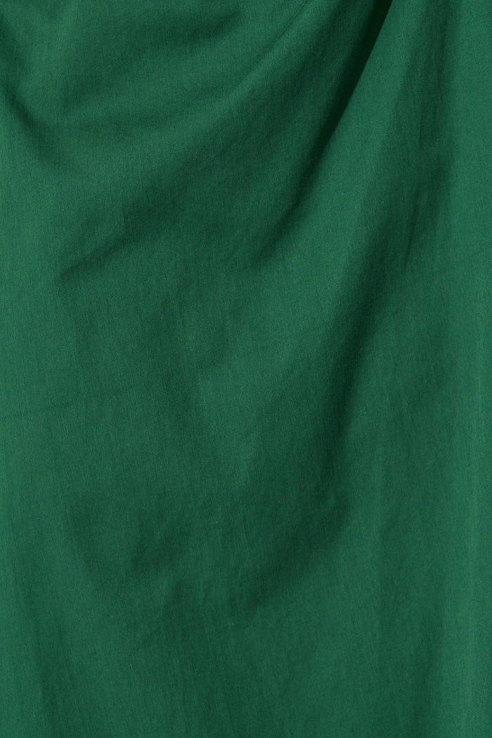 Dusk to Dawn Maxi Skirt in Emerald Cotton fabric