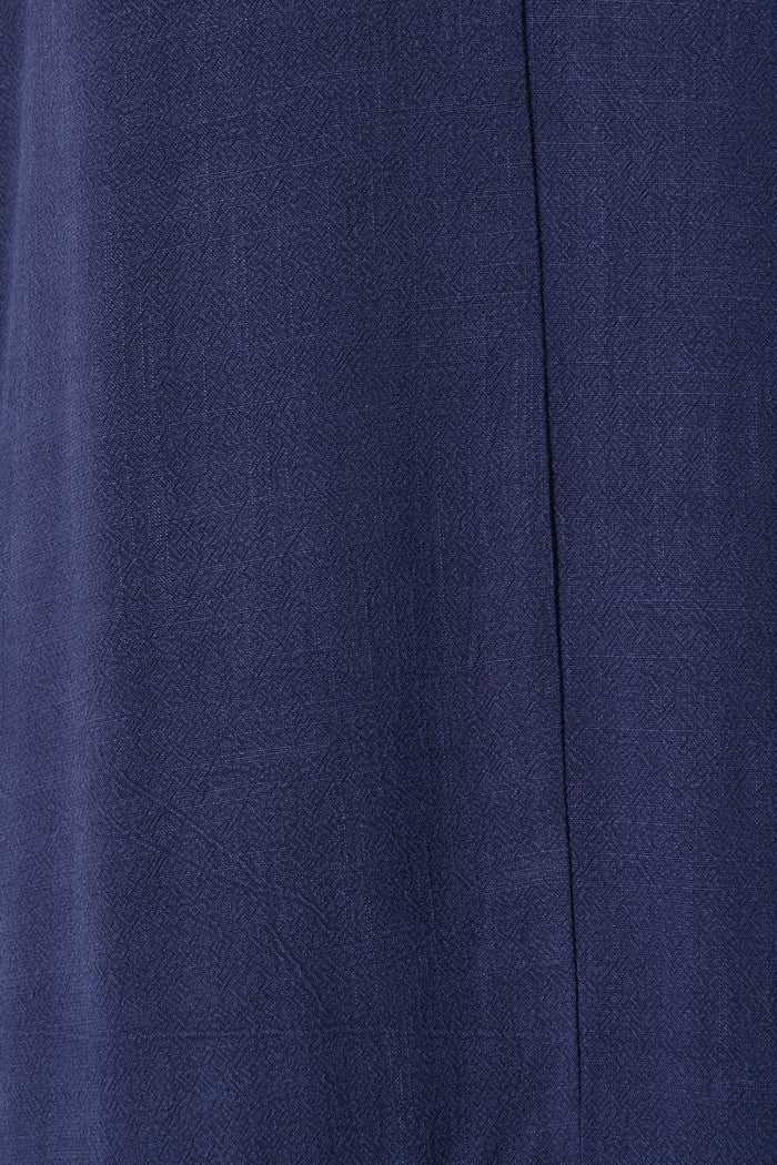 Avni Dress in Navy Linen Blend fabric
