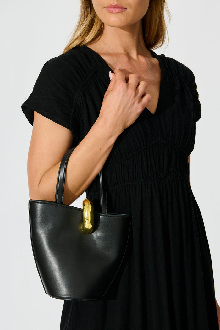 Bambi Bag in Black on model front