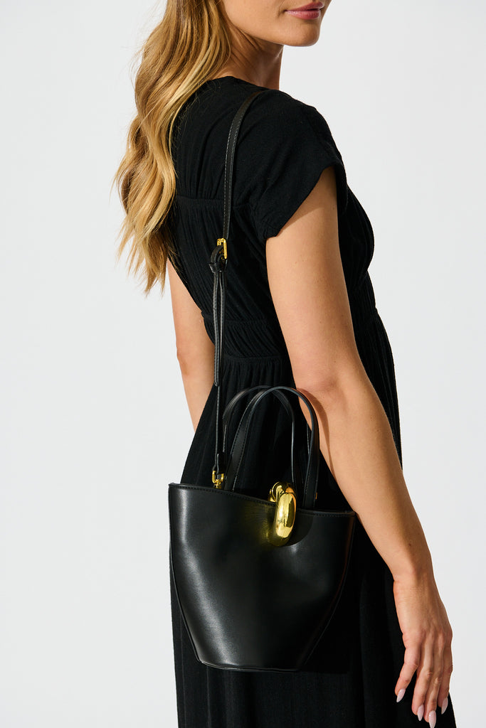 Bambi Bag in Black on model side