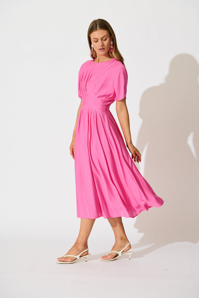 Elegance Echo Maxi Dress in Pink side
