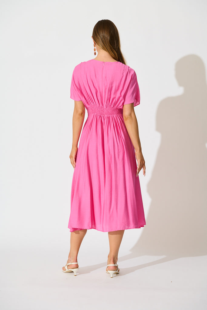 Elegance Echo Maxi Dress in Pink back