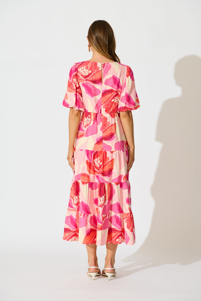 knee length dresses for ladies Flora Linen Maxi Dress main image 0