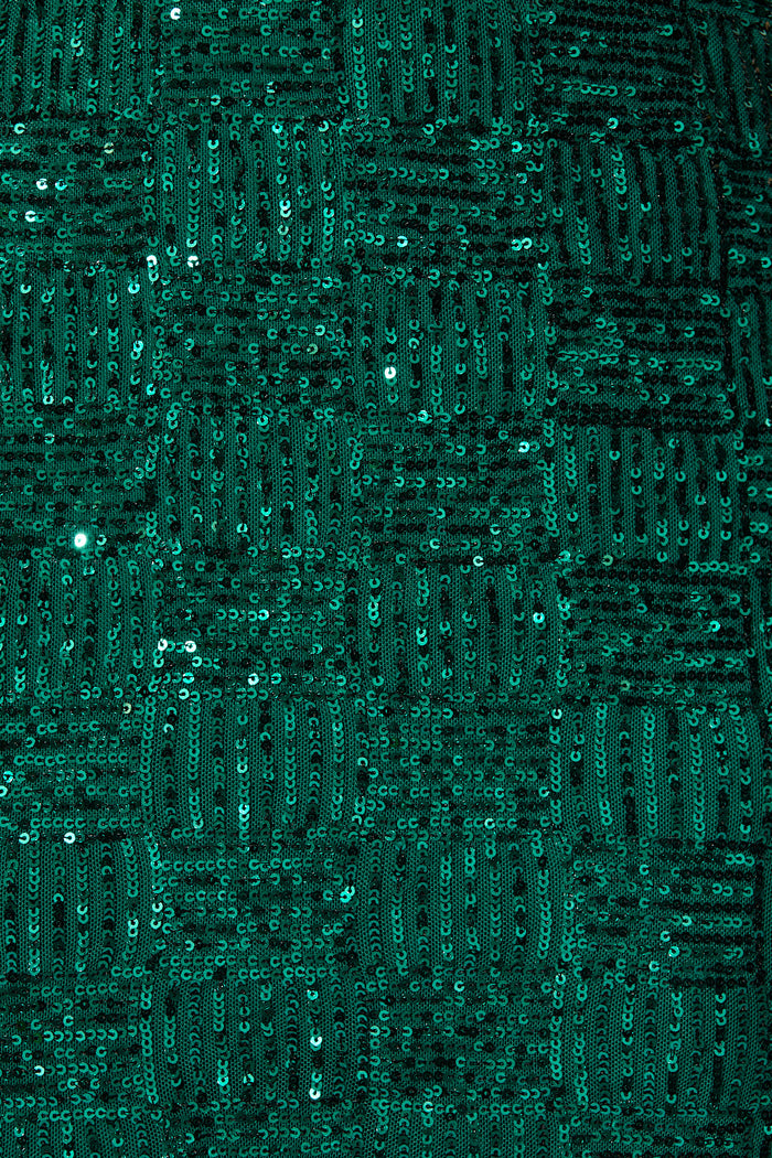 Bejeweled Skirt In Emerald Sequin fabric