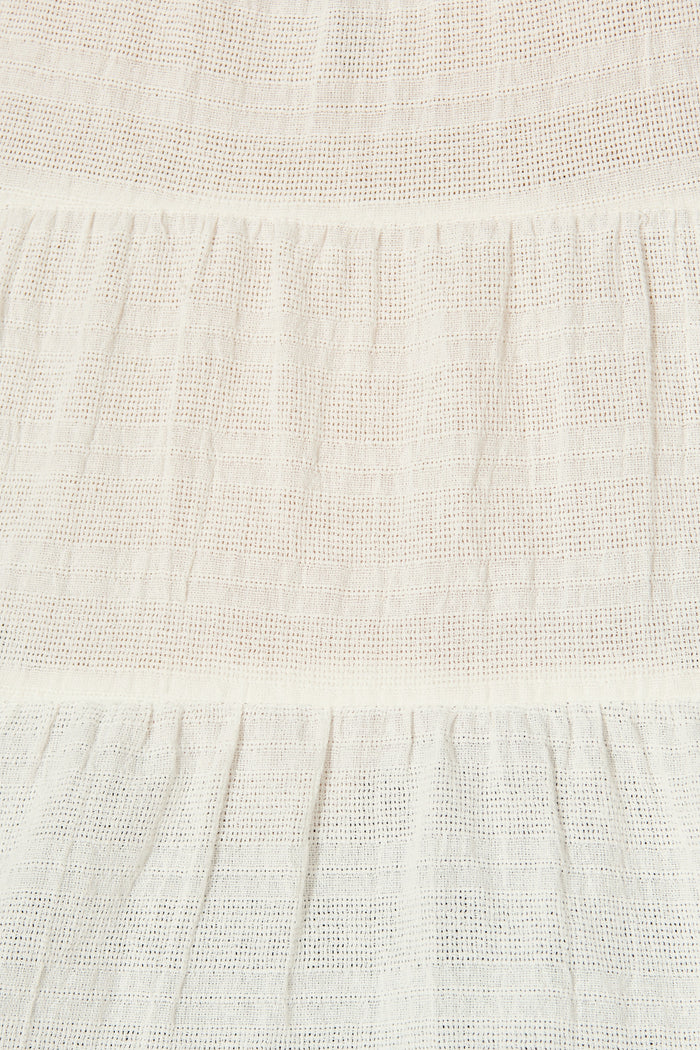Carlene Top in White Cotton fabric