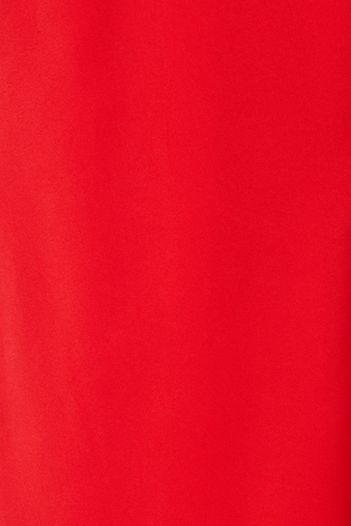 Loyality One Shoulder Maxi Dress in Red Satin fabric