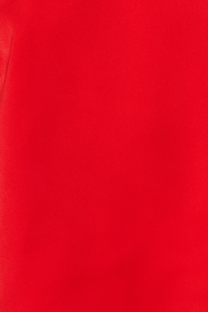 Denzel Top in Red Satin fabric