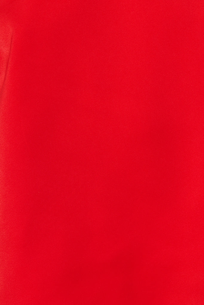 Denzel Top in Red Satin fabric