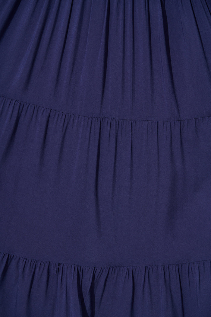 Layana Midi Dress in Navy fabric