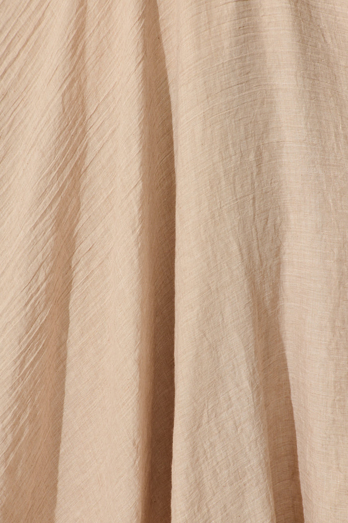 Leora Maxi Skirt in Taupe Cotton fabric