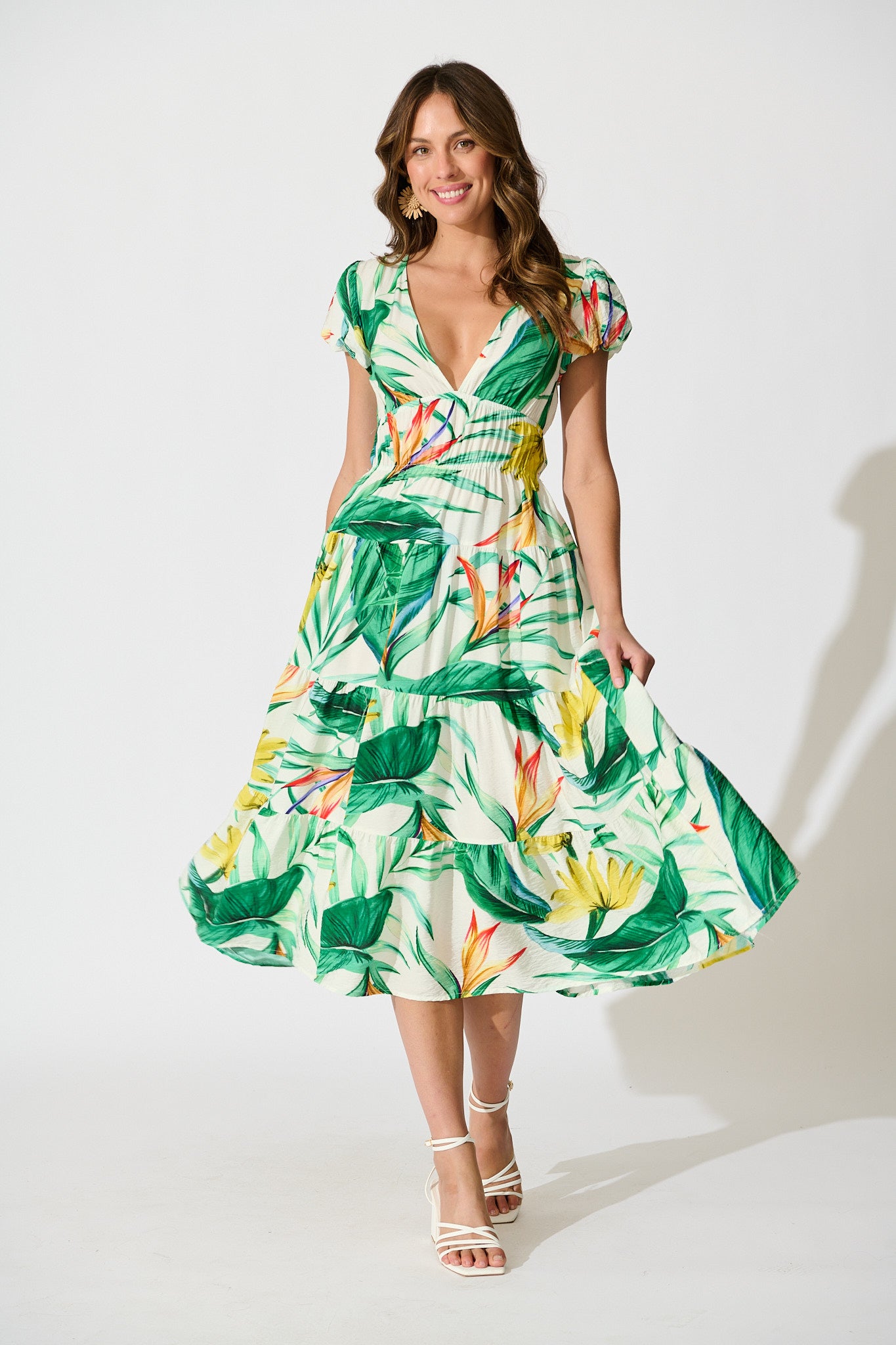 Thea Os Midi Dress Green Milieu