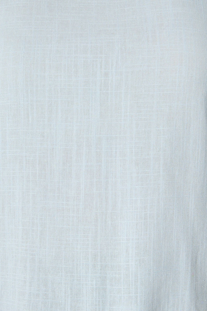 Melanie Top in Pale Blue Cotton Linen fabric