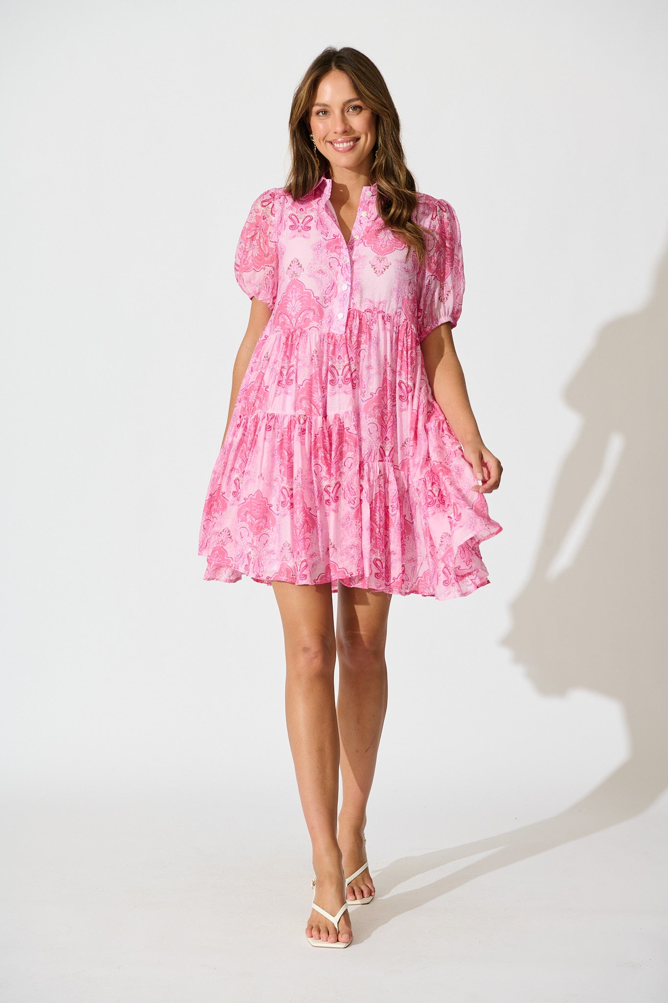 Flore Smock Dress  Pink Paisley Blend | St Frock