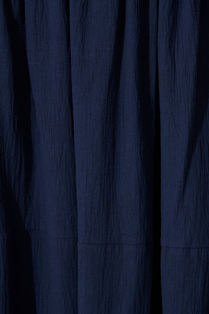 Aina Maxi Skirt in Navy Cotton fabric