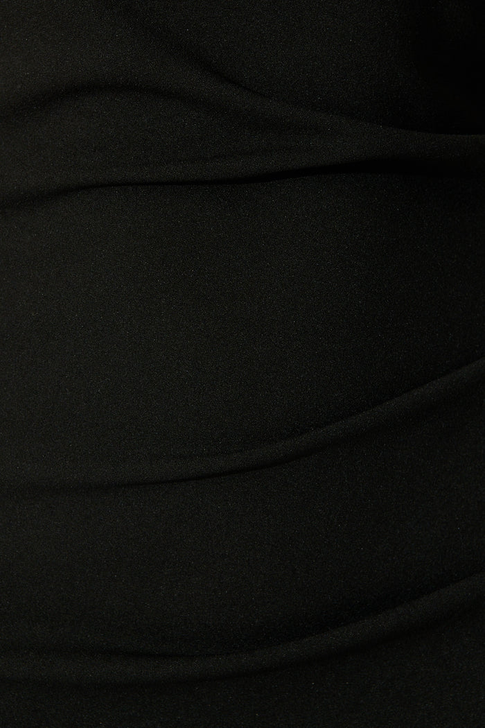 Mazari One Shoulder Maxi Dress in Black fabric