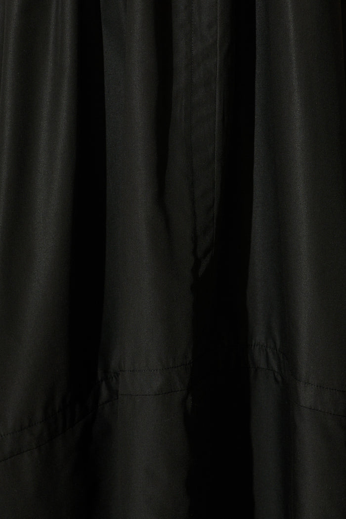 Zoria Maxi Dress in Black Cotton Blend fabric