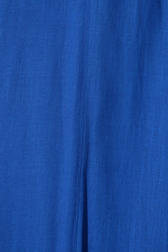 Heatwave Maxi Dress in Cobalt Linen Blend fabric