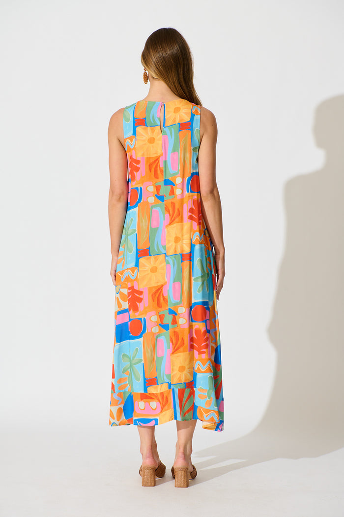 Heatwave Maxi Dress in Multi Print back