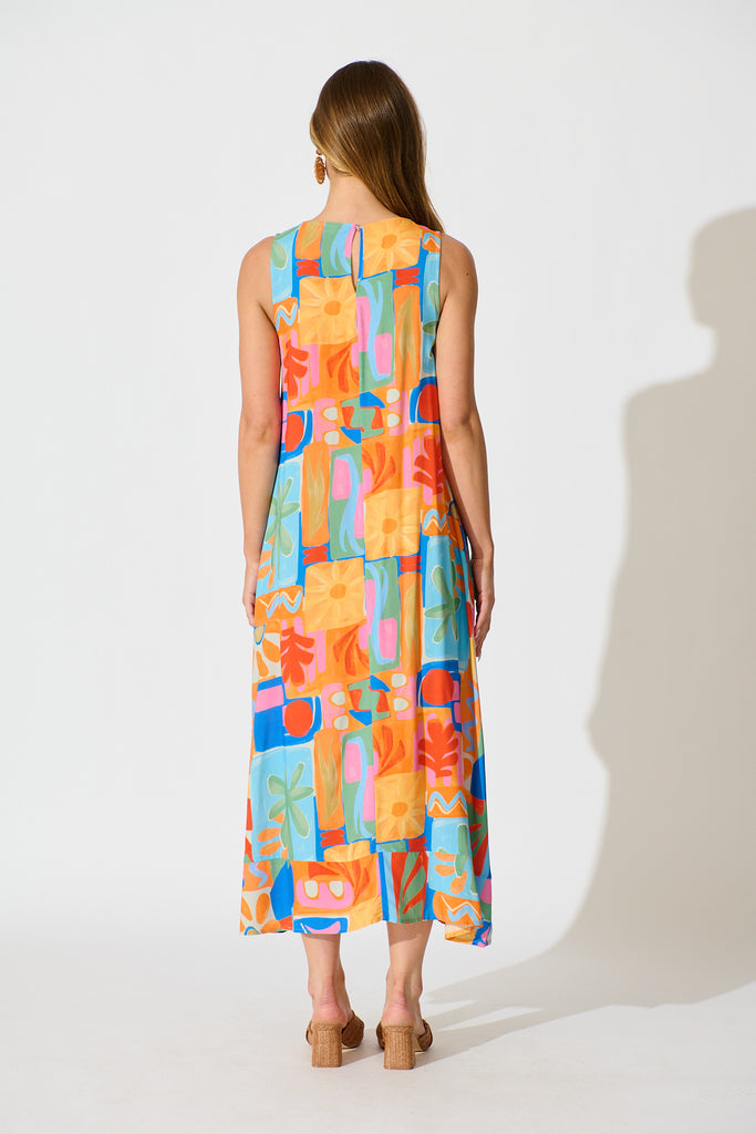 Heatwave Maxi Dress in Multi Print back