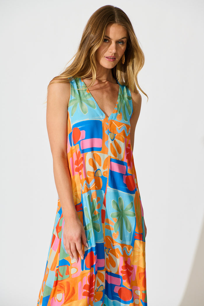 Heatwave Maxi Dress in Multi Print front