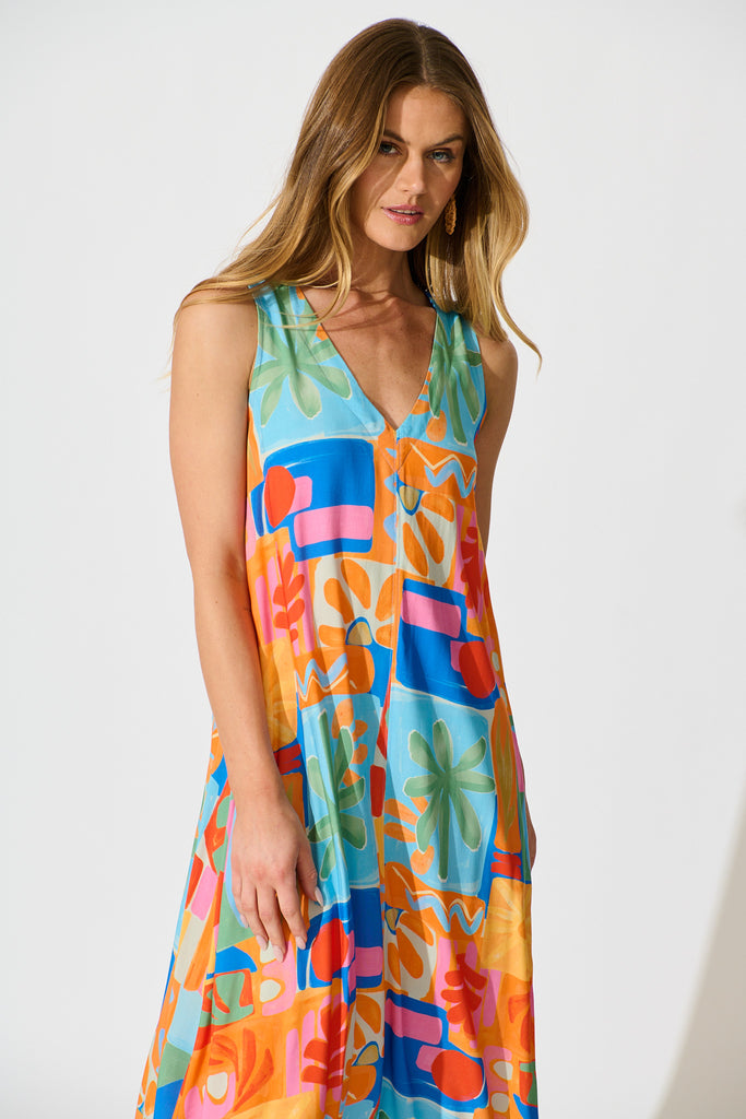 Heatwave Maxi Dress in Multi Print front