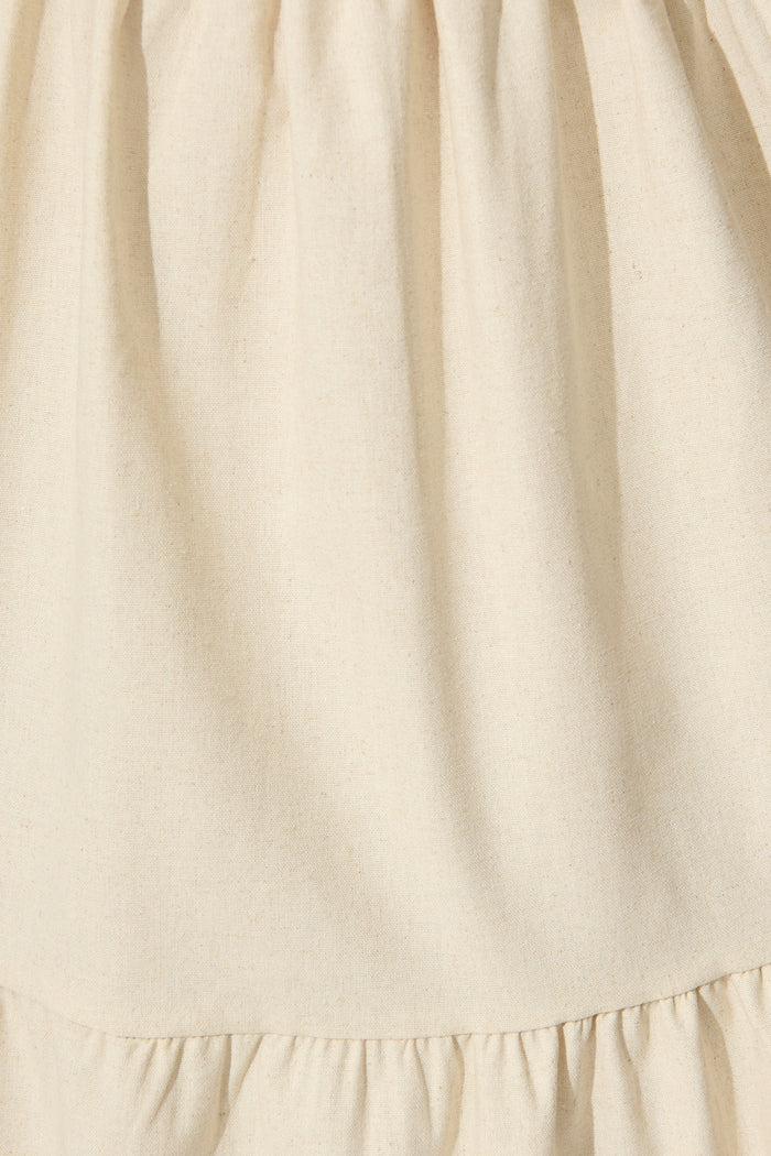 Ailsa Maxi Dress in Oatmeal Cotton Linen Blend fabric