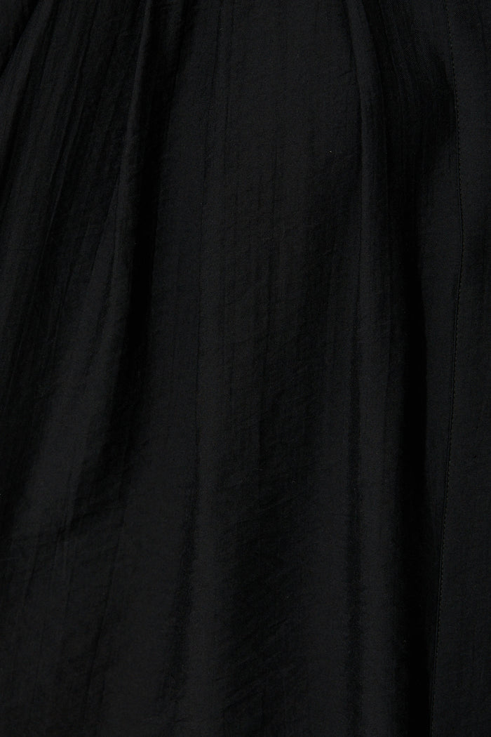 Helsi Top In Black Cotton Blend fabric