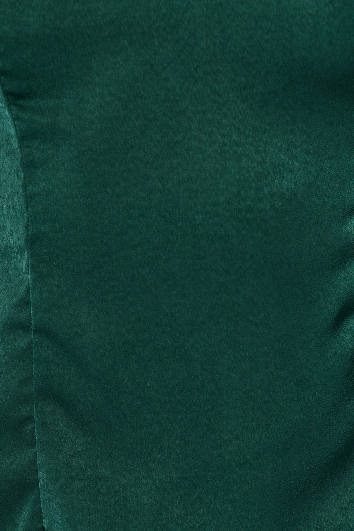 Haven Top in Emerald Satin fabric