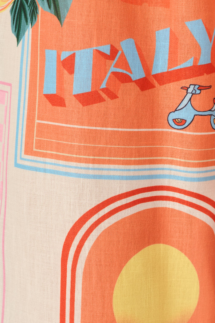 Tindra Pant in Multi Patchwork Lemon Print fabric