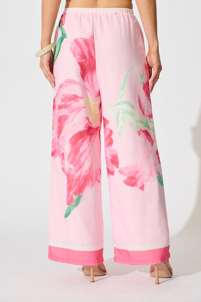 Isolde Pant in Pink Floral back