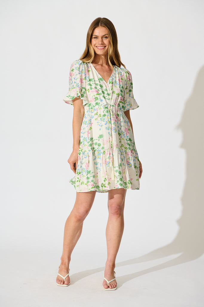 Alenya Dress in Multi Floral full length