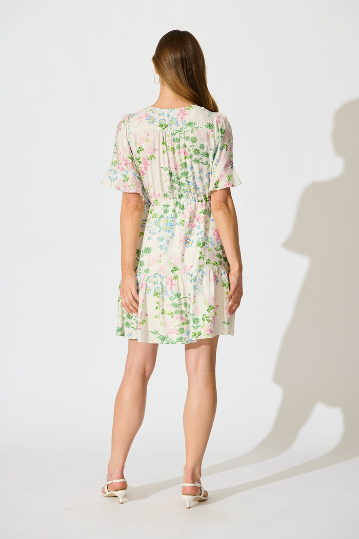 Alenya Dress in Multi Floral back