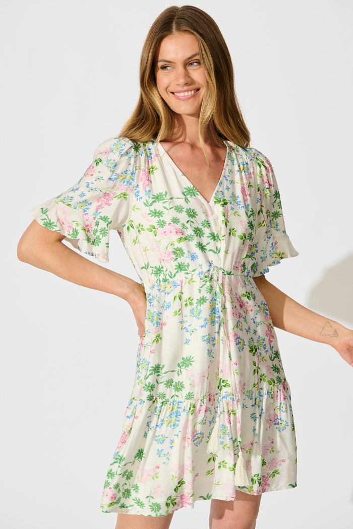 Alenya Dress in Multi Floral front