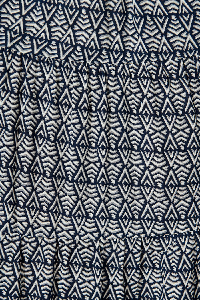 Kastor Maxi Dress in Navy Multi Print fabric