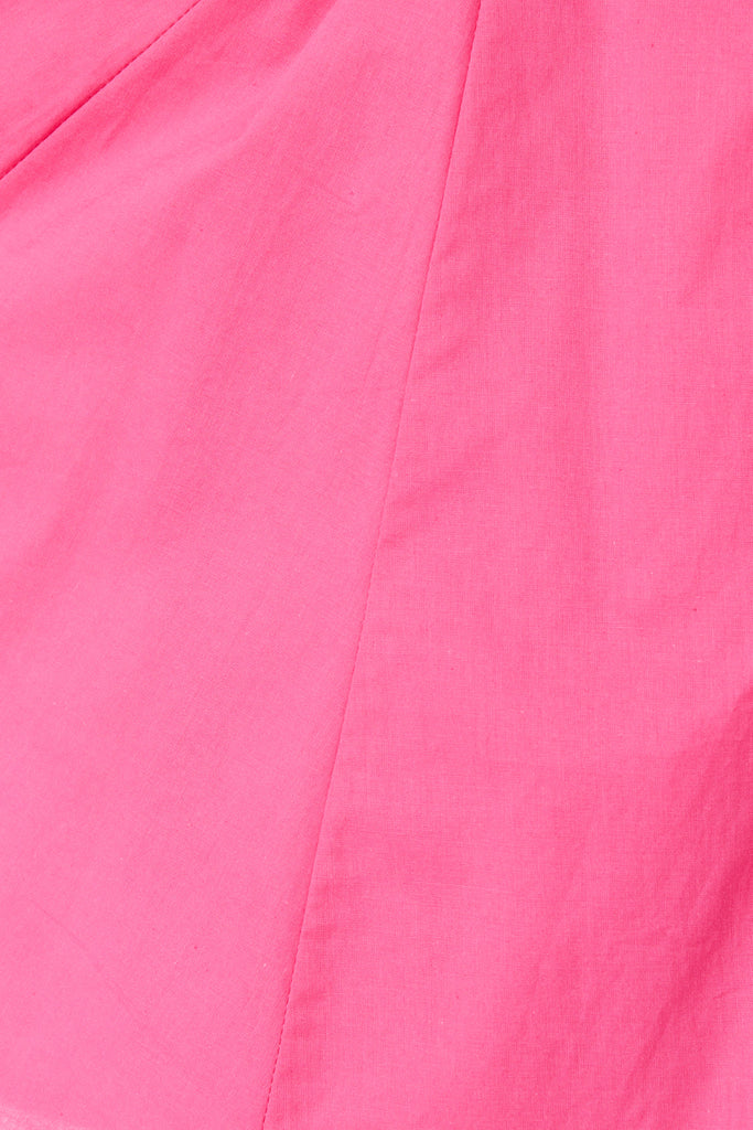 Ocea Shirt Dress In Hot Pink fabric