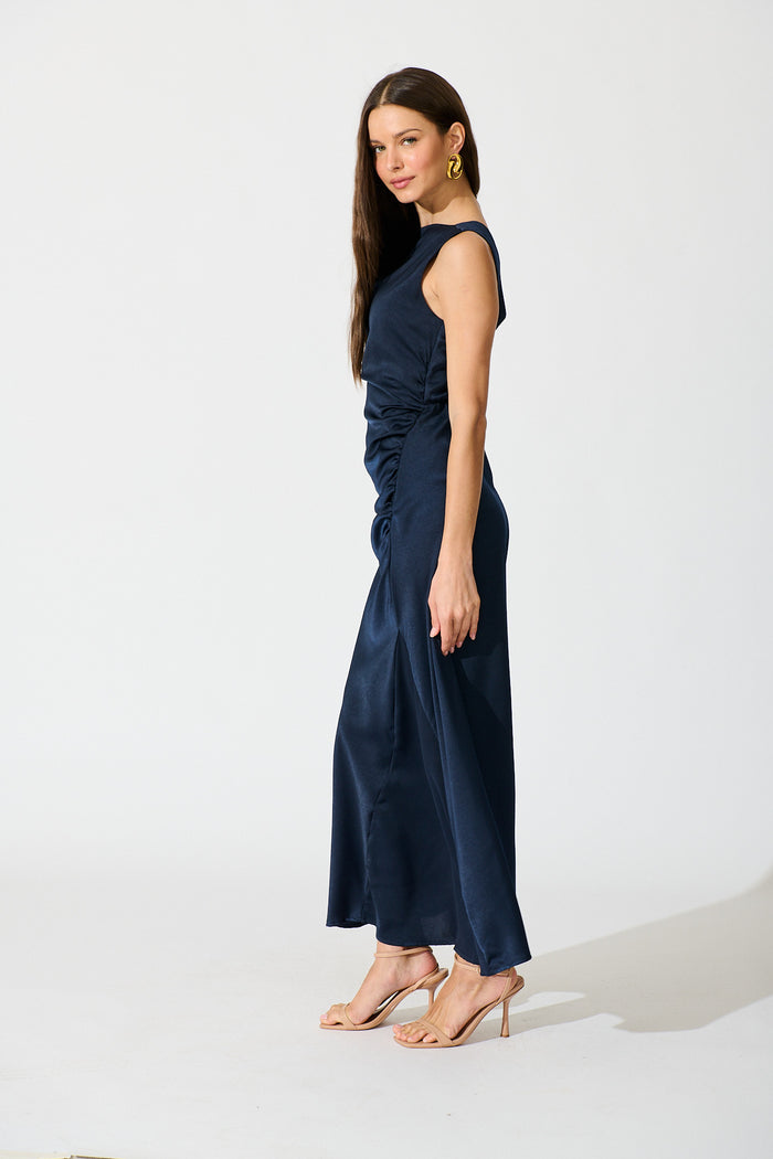 ensley satin maxi dress Ensley Satin Maxi Dress - Light Yellow