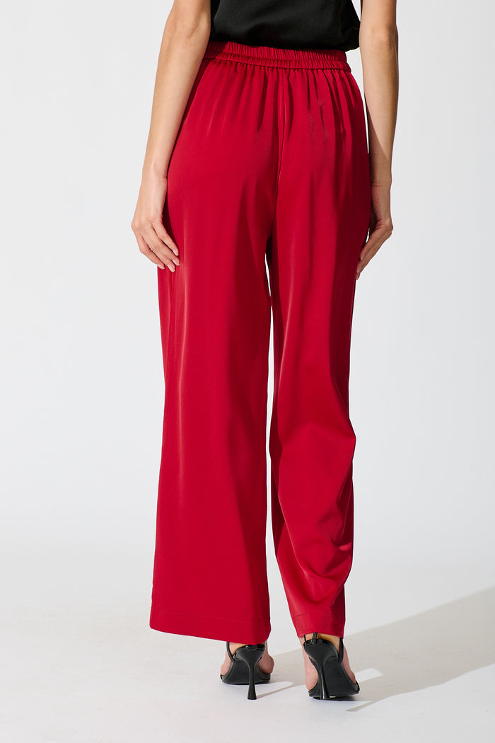 Aubree Pant in Red Satin back