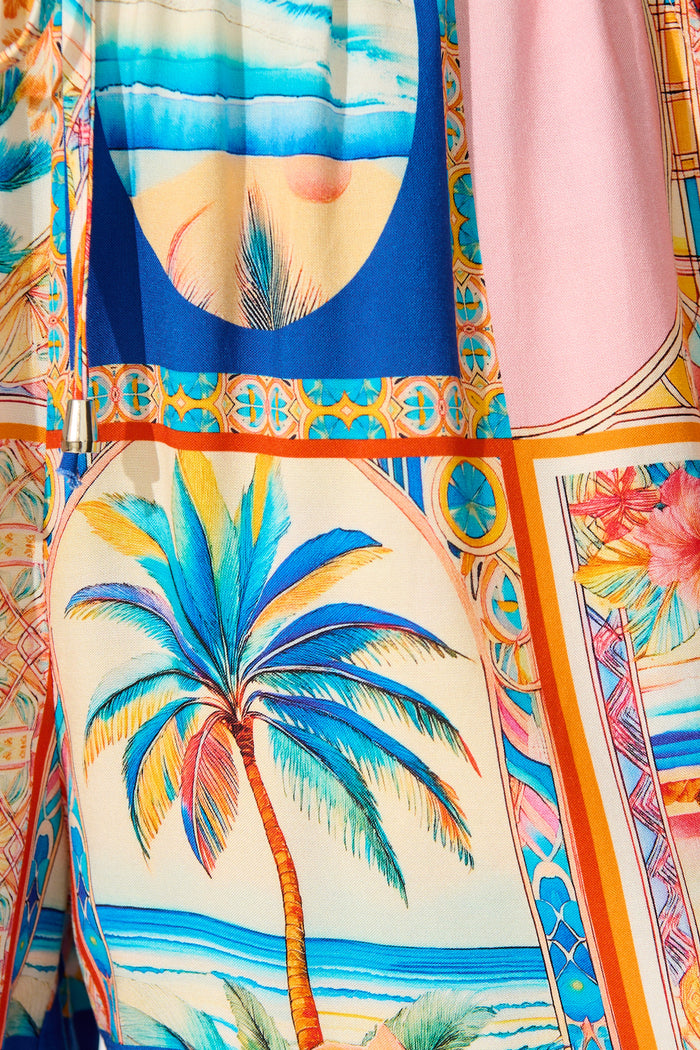 Darana Short in Multi Palm Print fabric